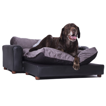 Moots Premium Leatherette Pets Sofa Luxury Leatherette Dog Sofa Couch for Extra Large Pets