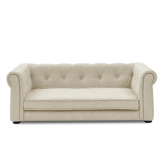 HeyTails Orthopedic Dog Sofa Bed with Backrest & Armrests for Medium Large Dogs