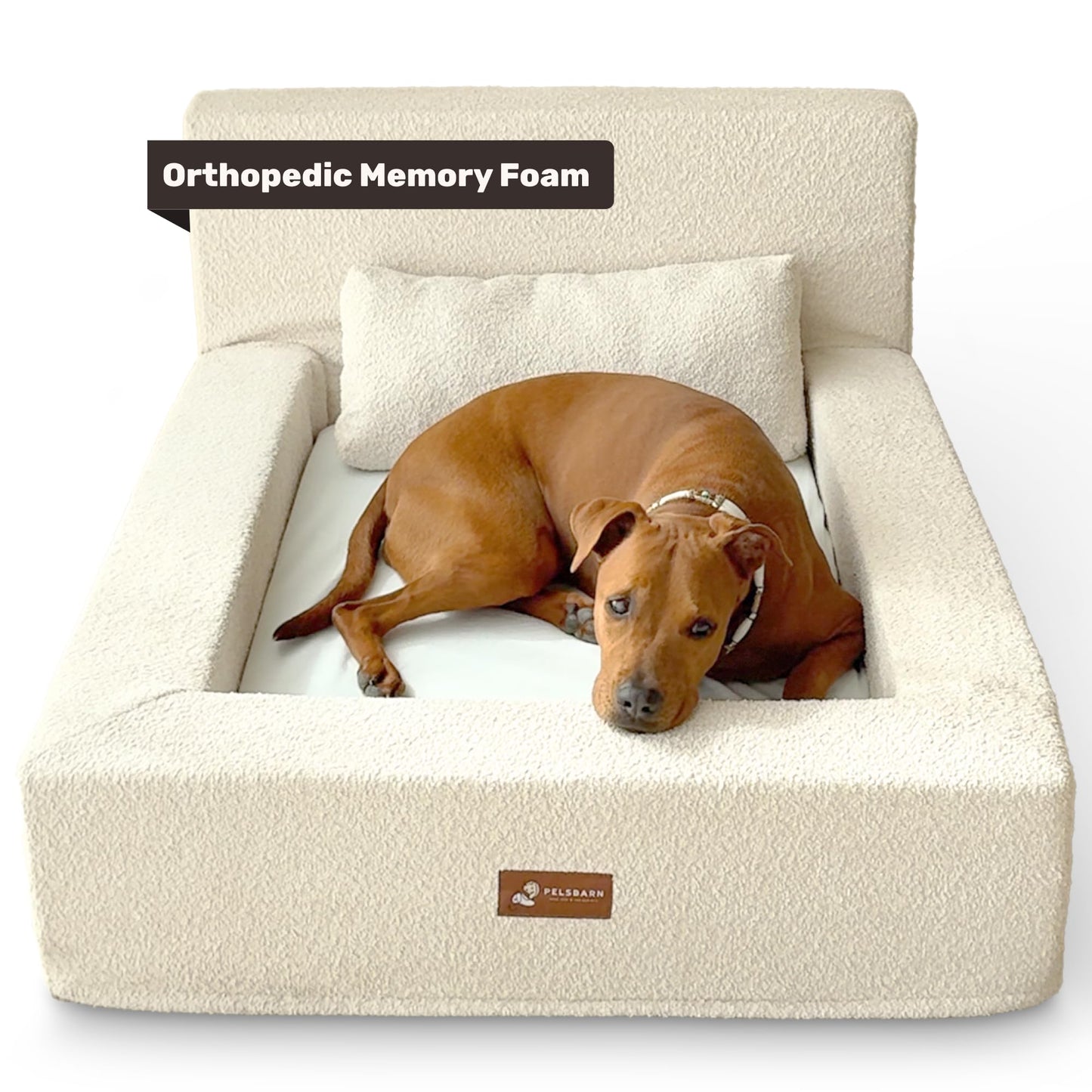 Pelsbarn Orthopedic Memory Foam Dog Bed Waterproof Washable Pet Mattress