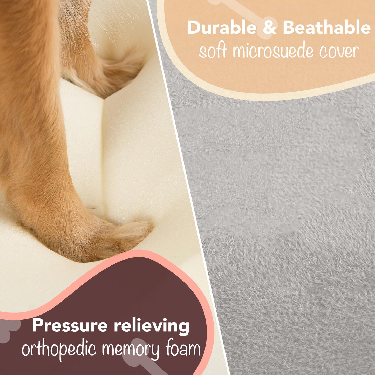 Chester XXL Orthopedic Memory Foam Dog Bed Calming Sofa Couch with Washable Cover