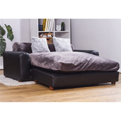Moots Premium Leatherette Pets Sofa Luxury Leatherette Dog Sofa Couch for Extra Large Pets